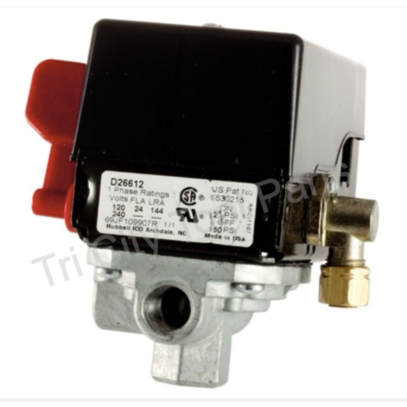 5140117-89 Porter Cable Air Compressor Pressure Switch  150/120 PSI  Craftsman