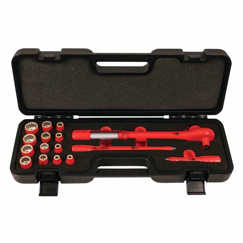 Wiha 30192 16 Piece Insulated 3/8 Drive Torque Socket Set – Metric
