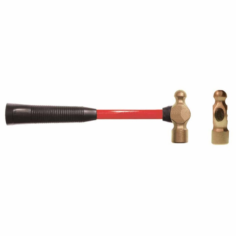 Carltsoe Safety CS Unitec Ex102U-0150A Aluminum Bronze Non-Sparking, Low-Magnetism, Corrosion Resistant Cross Peen Engineers’ Hammer 1.50 lbs (0.68 kg)