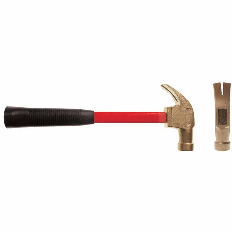 Carltsoe Safety CS Unitec Ex122U-0100B Copper Beryllium Non-Sparking, Non-Magnetic, Corrosion Resistant Claw Hammer 1 Lbs (0.46 Kg)