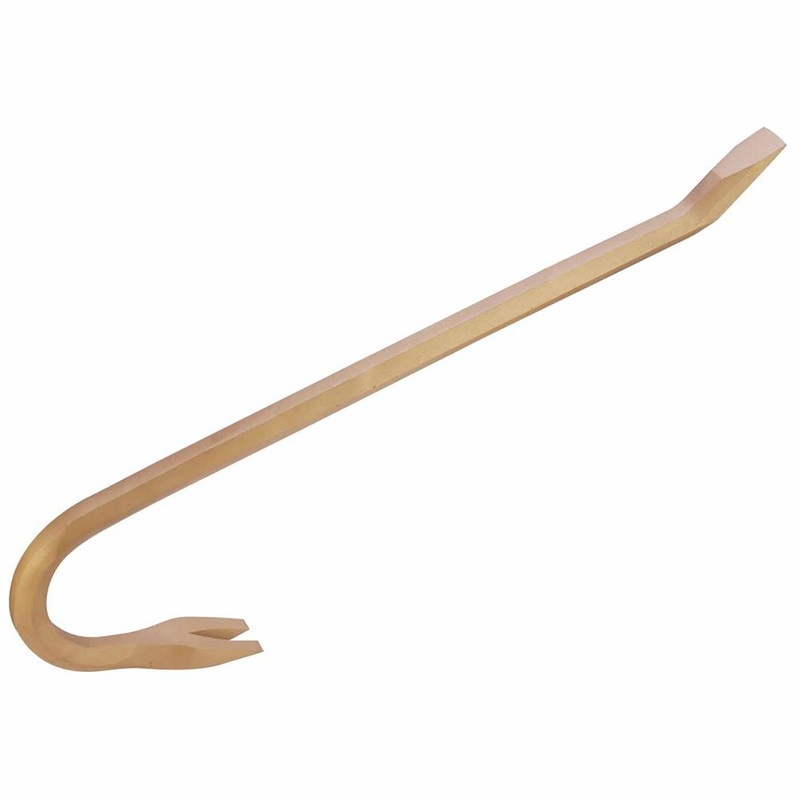 Carltsoe Safety CS Unitec Ex1303-760A Aluminum Bronze Non-Sparking, Low-Magnetism, Corrosion Resistant Crow Bar 1-1/8 (28 mm)