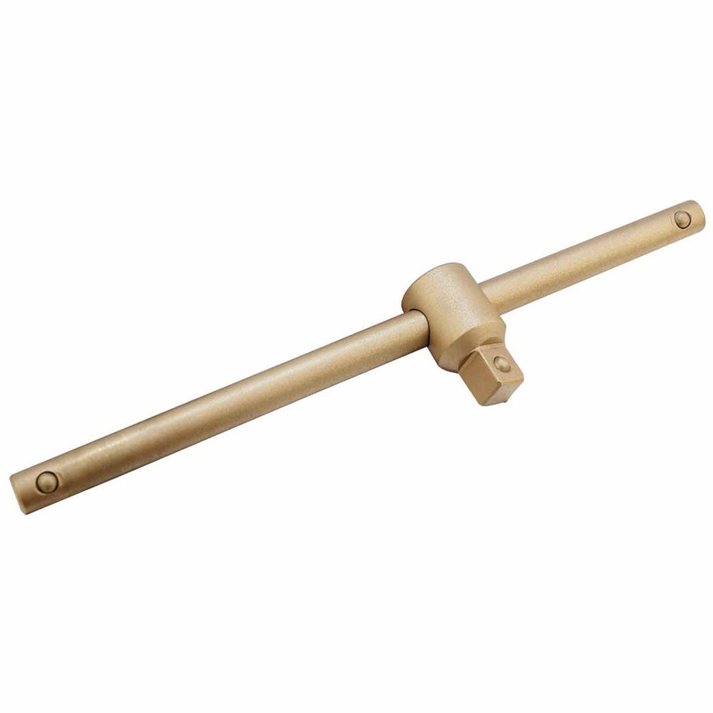 Carltsoe Safety CS Unitec Ex1502-B-B Copper Beryllium Non-Sparking, Non-Magnetic, Corrosion Resistant Sliding Bar 1/2 Drive 10 (250 mm) Handle Length