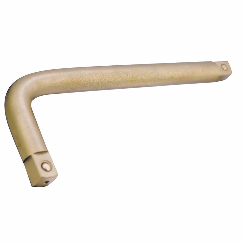 Carltsoe Safety CS Unitec Ex1508A-B Copper Beryllium Non-Sparking, Non-Magnetic, Corrosion Resistant Offset Grip Handle Socket Wrench 3/8 Drive