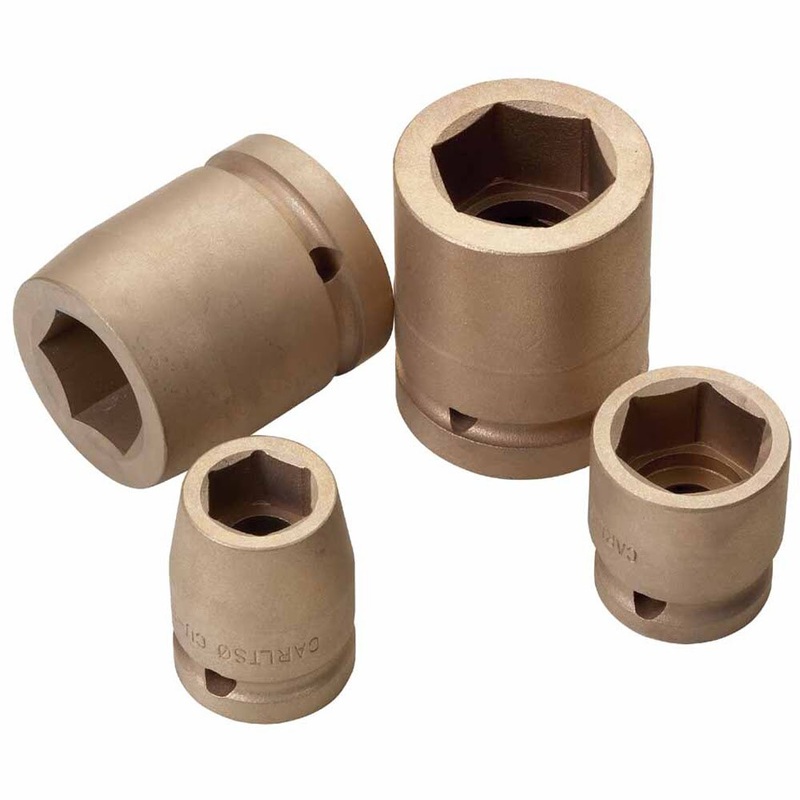 Carltsoe Safety CS Unitec Ex1620-045UB Copper Beryllium Non-Sparking, Non-Magnetic, Corrosion Resistant Deep Socket 3/4 x 3/8 Drive x 2,76 Depth