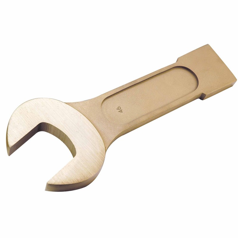 Carltsoe Safety CS Unitec Ex200-035UB Copper Beryllium Non-Sparking, Non-Magnetic, Corrosion Resistant Striking Wrench, Open End 1-1/16