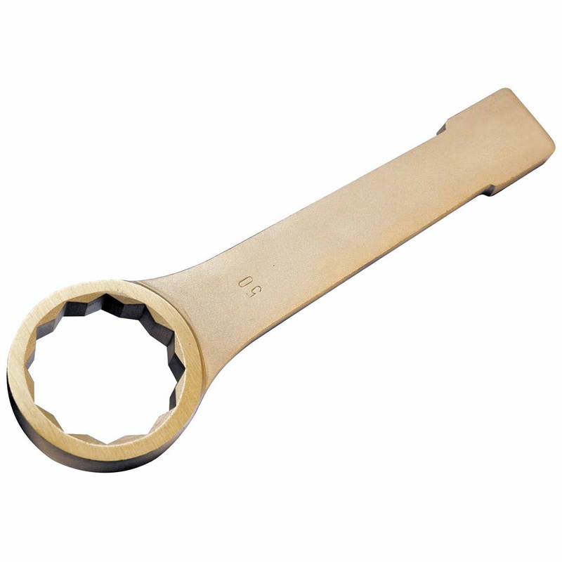 Carltsoe Safety CS Unitec Ex201-005UB Copper Beryllium Non-Sparking, Non-Magnetic, Corrosion Resistant 12 Point Single Box End Wrench  1/2