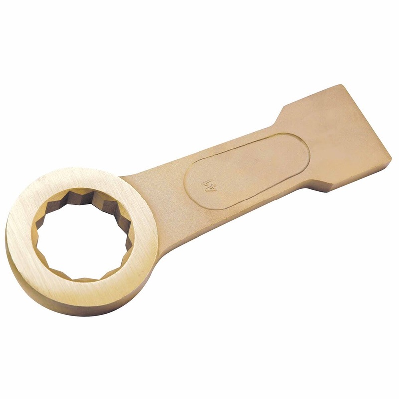 Carltsoe Safety CS Unitec Ex201B-005UB Copper Beryllium Non-Sparking, Non-Magnetic, Corrosion Resistant Striking Box Wrench, 12-Point 11/16