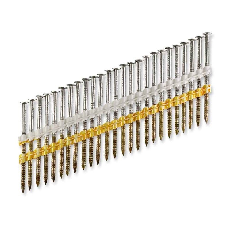 Simpson T11A250CNJ Strong-Tie 2-1/2 x .120 20-22 Degree Collated Ring-Shank Nails – 316 Stainless Steel (1000 Pack)