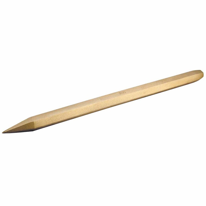 Carltsoe Safety CS Unitec Ex306-300B Copper Beryllium Non-Sparking, Non-Magnetic, Corrosion Resistant 12 Bull Point Chisel