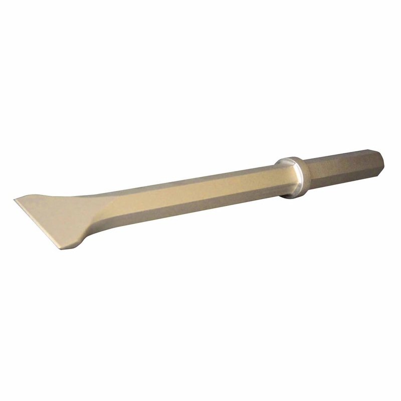 Carltsoe Safety CS Unitec Ex318F-75B Copper Beryllium Non-Sparking, Non-Magnetic, Corrosion Resistant Paving Breaker Chisel, 1-1/8 Hex Shank