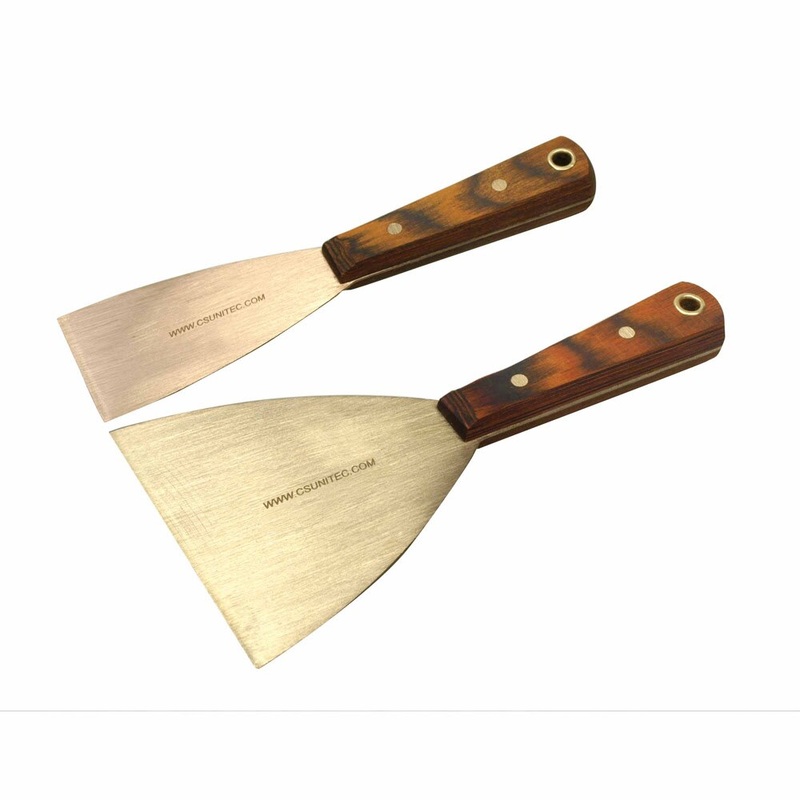 Carltsoe Safety CS Unitec Ex408-100B Copper Beryllium Non-Sparking, Non-Magnetic, Corrosion Resistant Putty Scraper Knife 4 (100 mm)