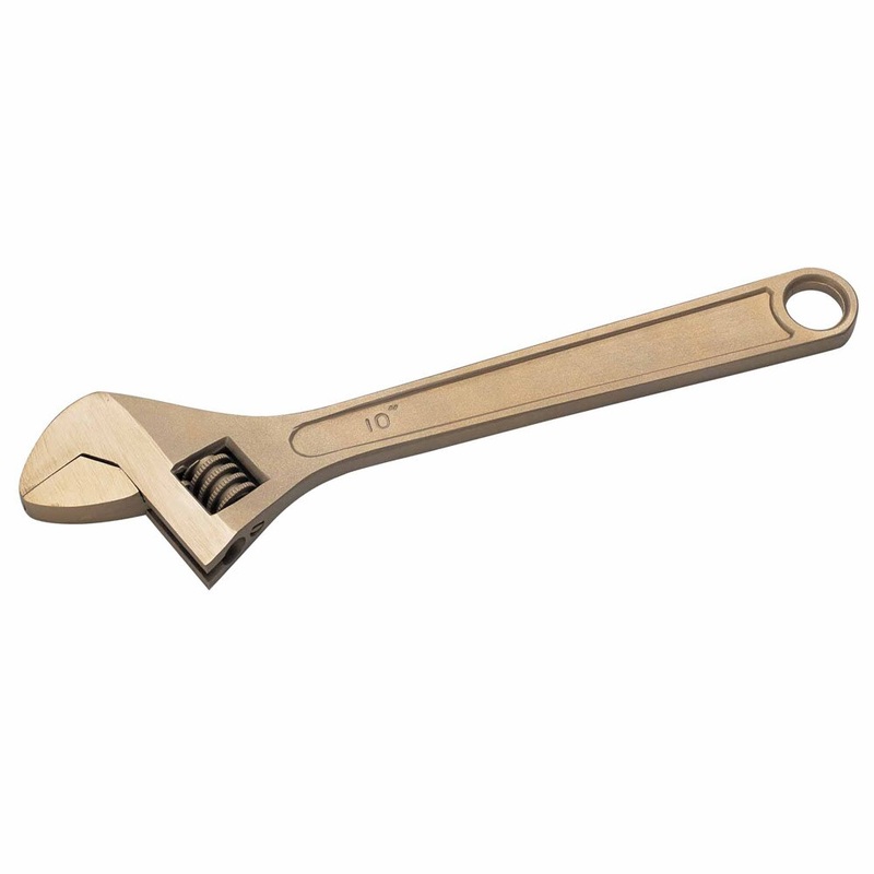 Carltsoe Safety CS Unitec Ex501-12B Copper Beryllium Non-Sparking, Non-Magnetic, Corrosion Resistant Adjustable End Wrench 12 (300 mm)