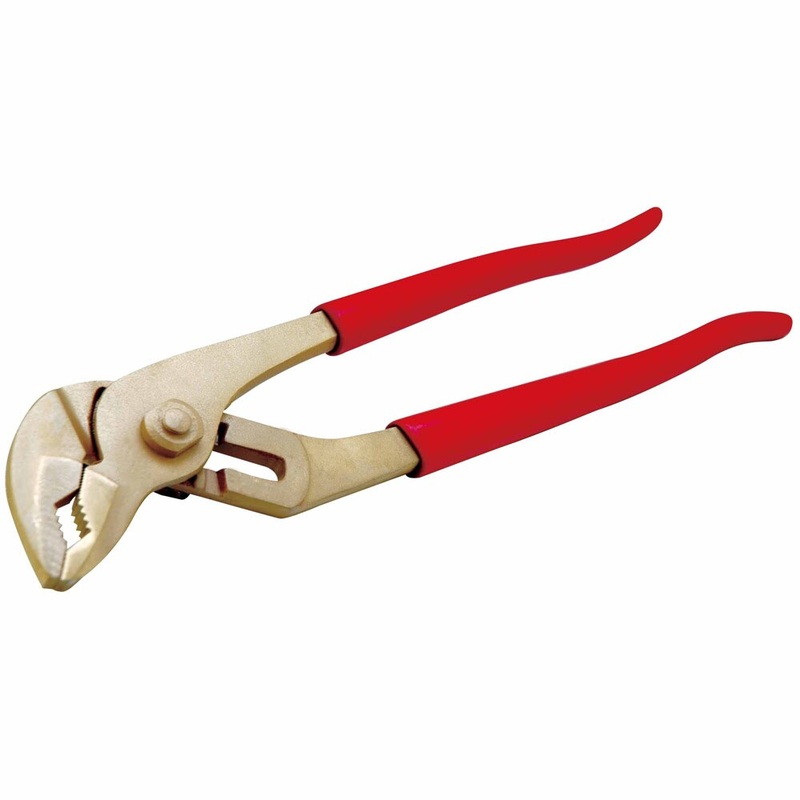 Carltsoe Safety CS Unitec Ex604-14A Aluminum Bronze Non-Sparking, Low-Magnetism, Corrosion Resistant 14 Groove Joint Pliers