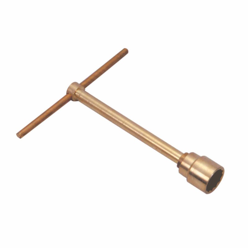 Carltsoe Safety CS Unitec Ex702-015UB Copper Beryllium Non-Sparking, Non-Magnetic, Corrosion Resistant 12 point T type Socket Wrench 3/8