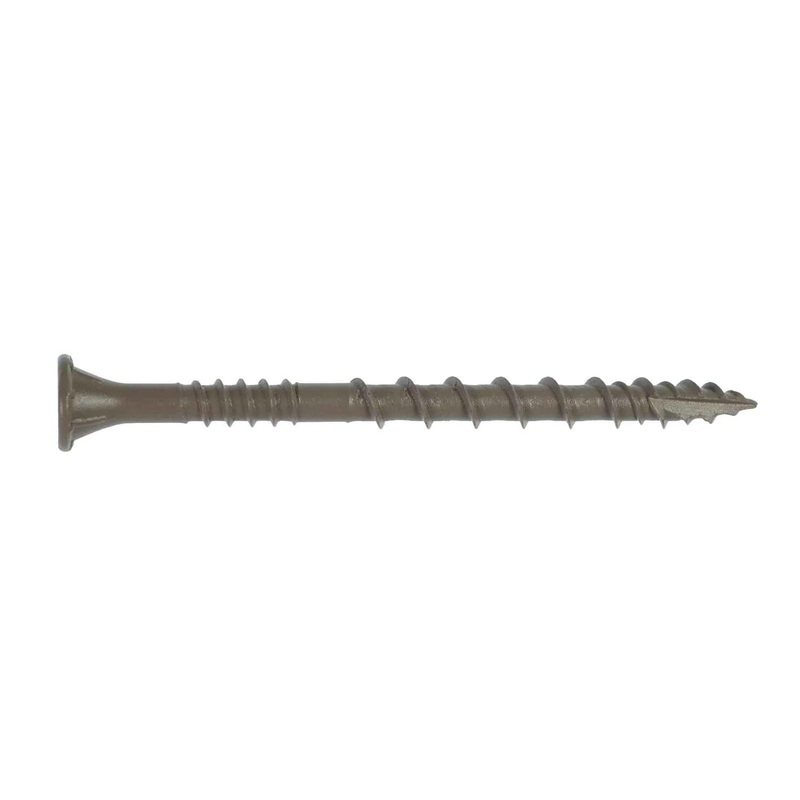 Simpson Strong-Tie DSVT212R80 (#10 x 2-1/2 T25) Deck-Drive DSV Wood Screw, Flat Head, Quik Guard Coating, Tan (80 Pack)