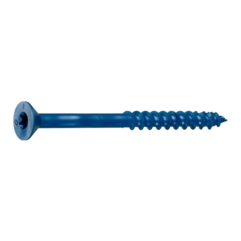 Simpson Strong-Tie TNT25314TF (1/4 x 3-1/4) Titen Turbo Flat-Head Concrete and Masonry Screw, Blue (100 Pack)