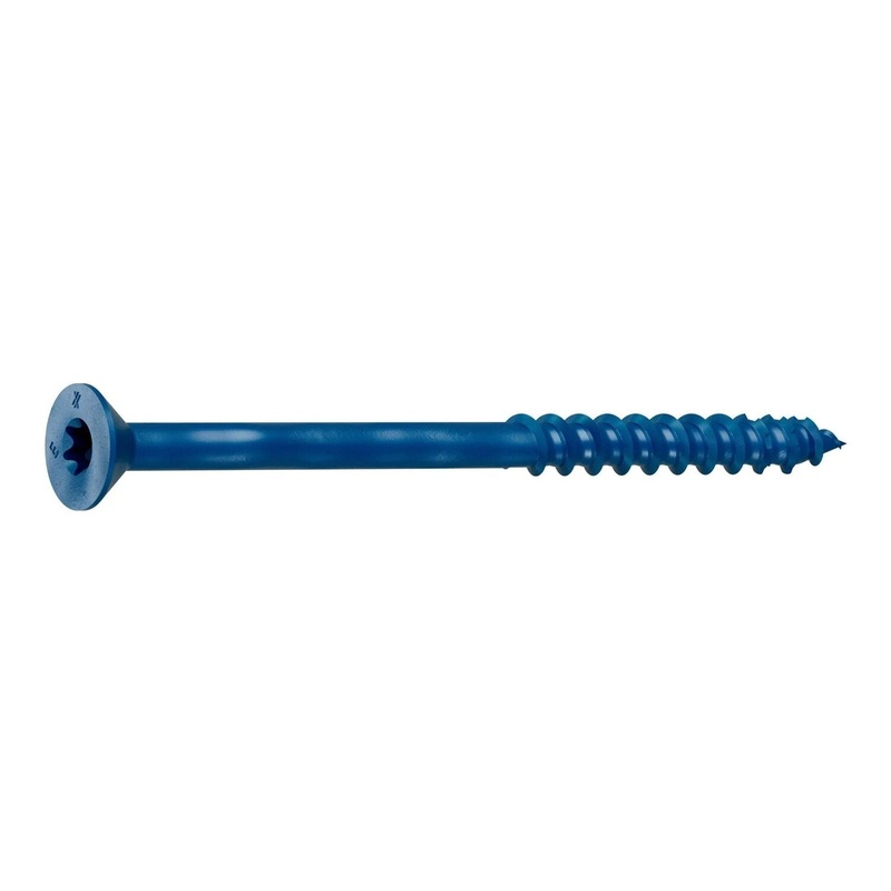 Simpson Strong-Tie TNT25334TFC75 (1/4 x 3-3/4) Titen Turbo Flat-Head Concrete and Masonry Screw, Blue (75 Pack)
