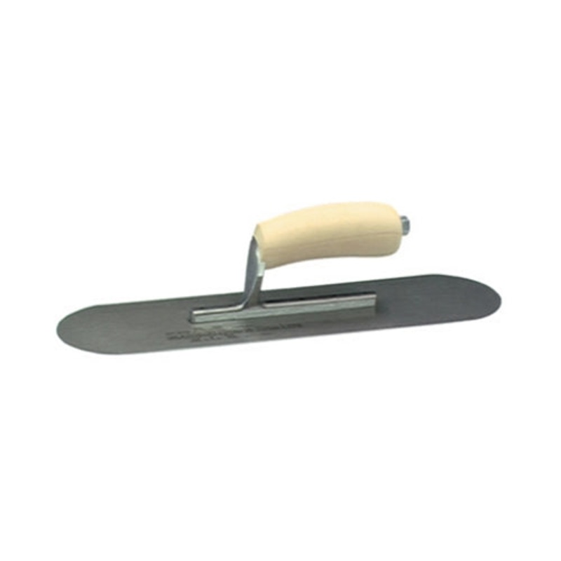 MarshallTown SP14 14 x 4 Pool Trowel with Curved Wood Handle
