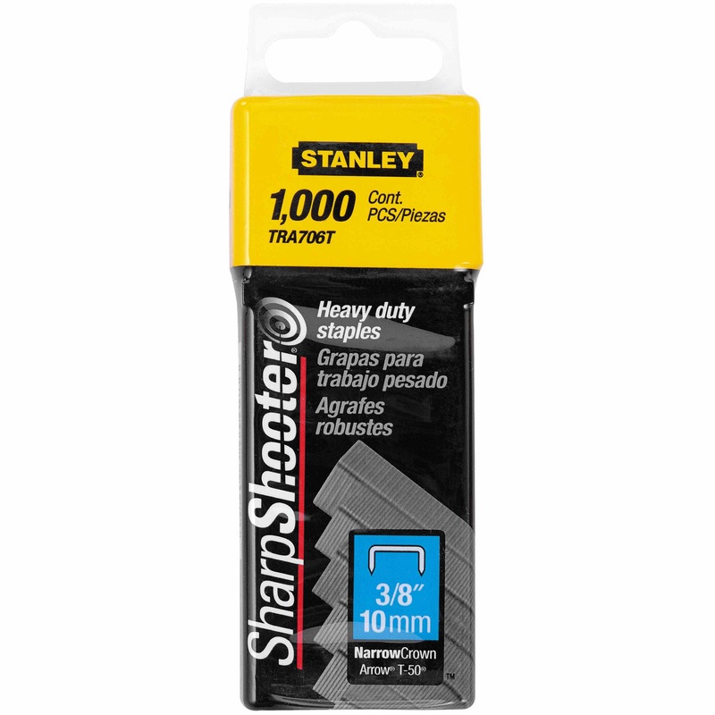 Stanley TRA706T Heavy Duty Narrow Crown Staples 3/8 – 1,000 Pack