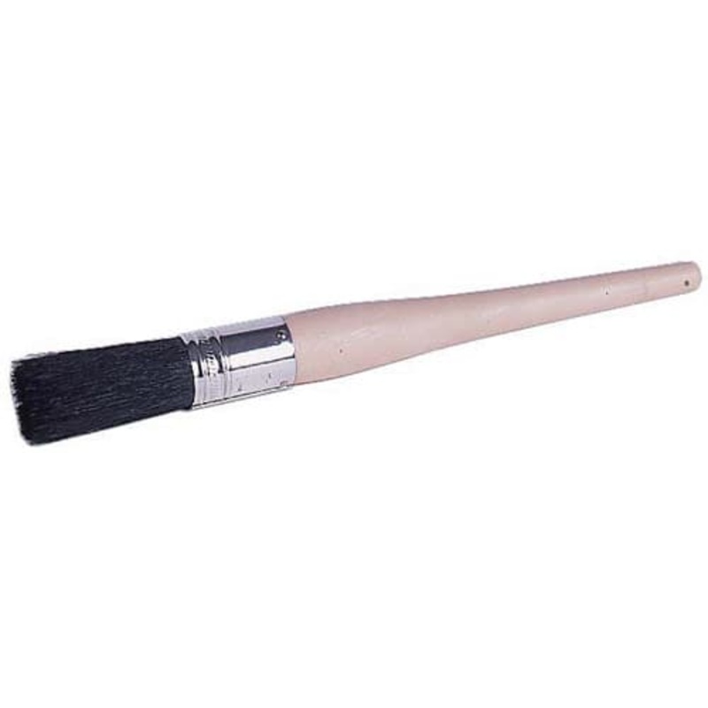 Weiler 40020 #8 15/16 Oval Sash Brush, Black China Bristle, 3 B.L., Plain Foam Handle