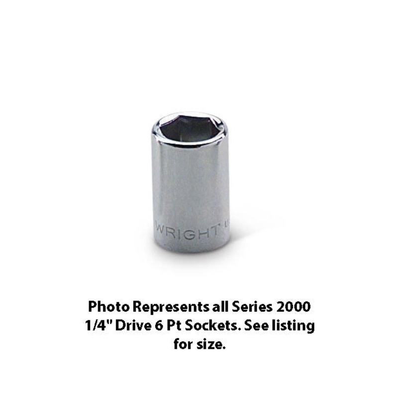 Wright Tool 2010 1/4 Drive 6 Point Standard Socket 5/16