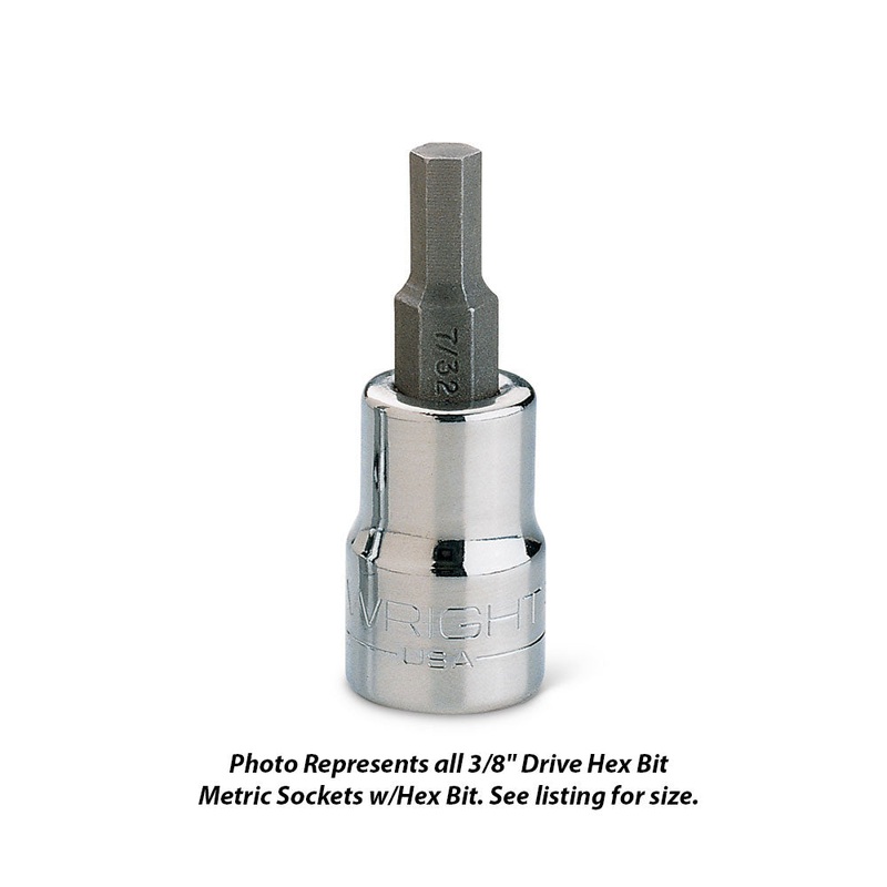 Wright Tool 32-06MM 3/8 Drive Hex Bit Metric Socket w Standard Hex Bit 6mm
