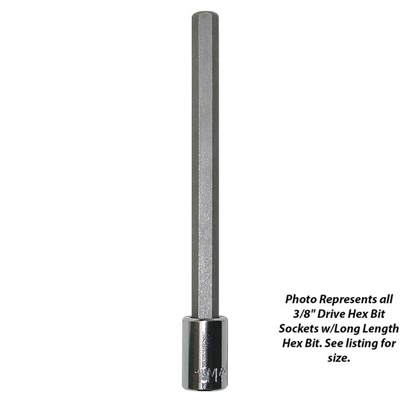 Wright Tool 32L06 3/8 Drive Hex Bit Socket Long Length Hex Bit 3/16