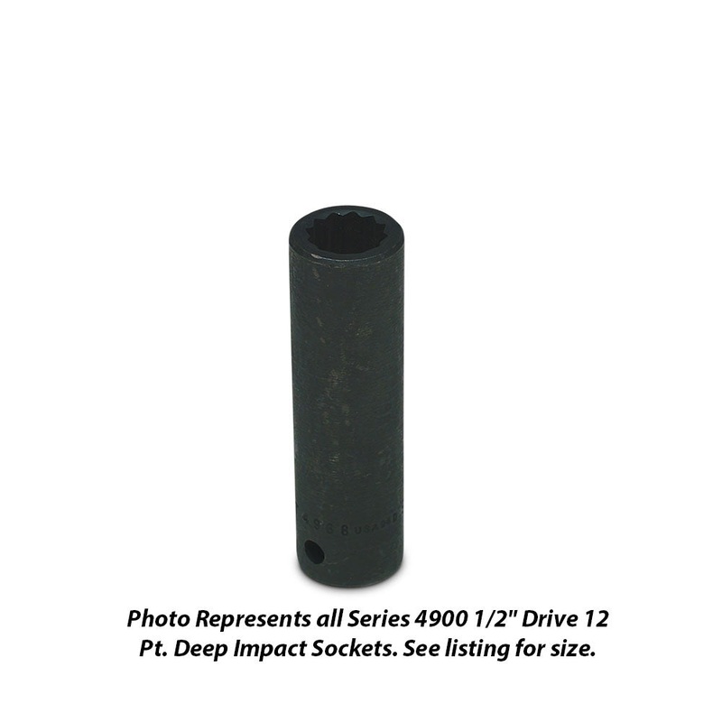 Wright Tool 4964 1/2 Drive 12 Point Deep Impact Socket 7/16