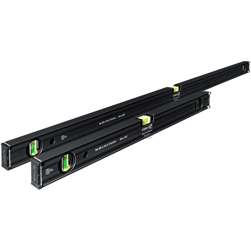 Stabila 29300 24/48 Dark Shadow Spirit Level Set 80 Series, 2-Piece