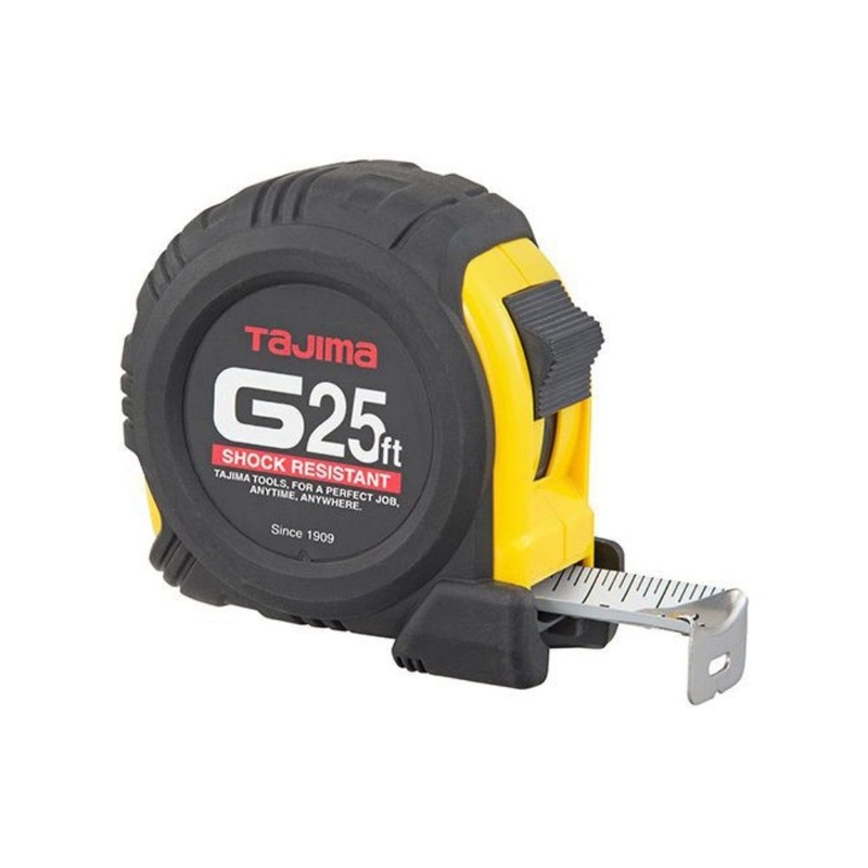 Tajima G-25BW G-Series Standard Scale 25′ x 1 Steel Blade Tape Measure