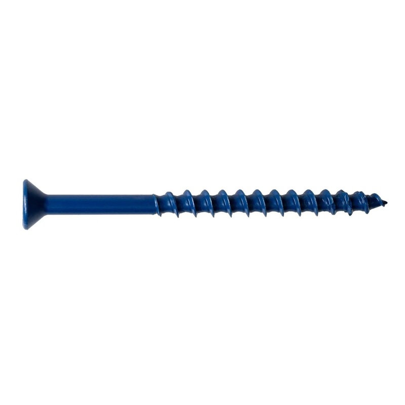 Simpson Strong-Tie TNT18314TF (3/16 x 3-1/4) Flat-Head Concrete and Masonry Screw, Blue Zinc (100 Pack)