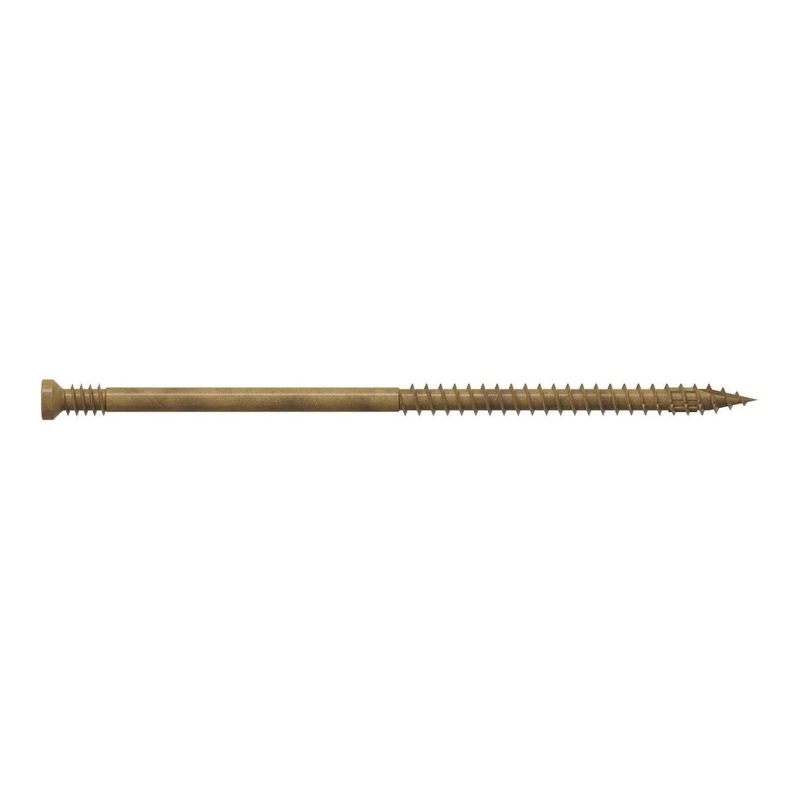 Simpson Strong-Tie FT09400MB (#9 x 4) Finish Trim Screw, T15. Trim-Head, Tan, Quik Guard Coating (1000 Pack)