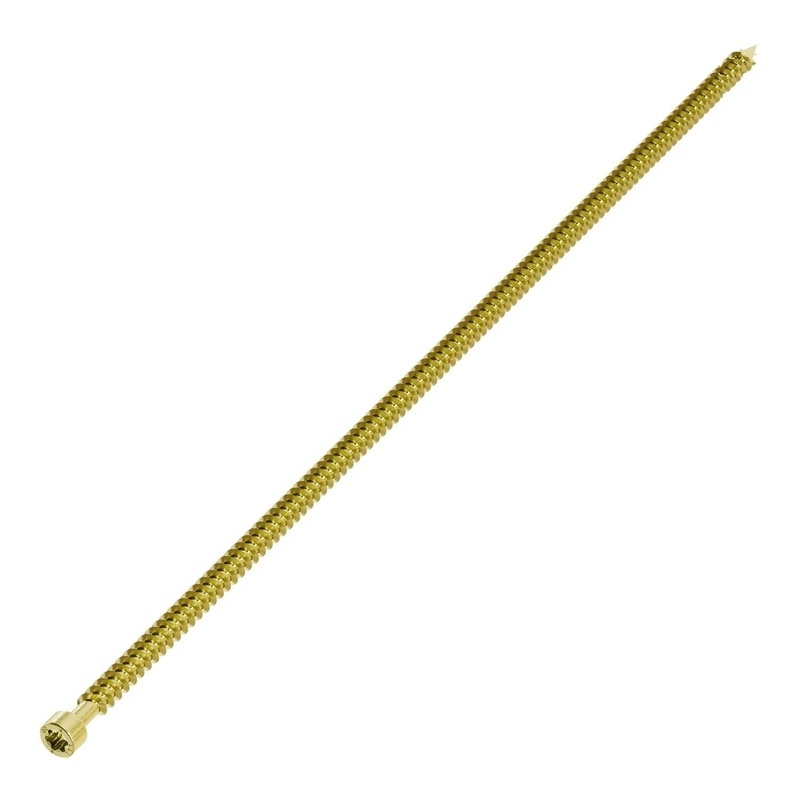 Simpson Strong-Tie SDCFC273112 (0.390 x 31-1/2) T50 Yellow Zinc Cylinder Head Timber Screw (50 Pack)