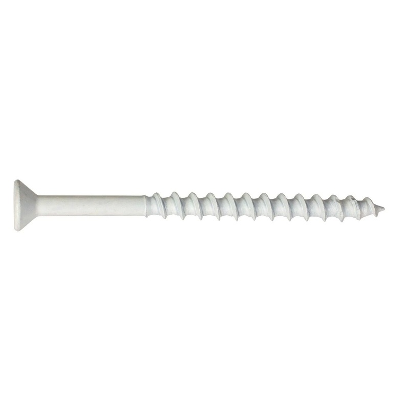 Simpson Strong-Tie TNTW18334TF (3/16 x 3-3/4) Titen Turbo 6-Lobe Flat-Head Concrete and Masonry Screw, White (100 Pack)