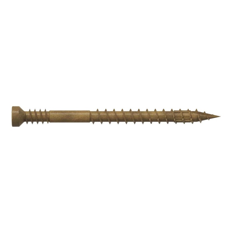 Simpson Strong-Tie FT07200MB (#7 x 2 T10) Finish Trim Screw, Trim-Head, Tan, Quik Guard Coating (4000 Pack)