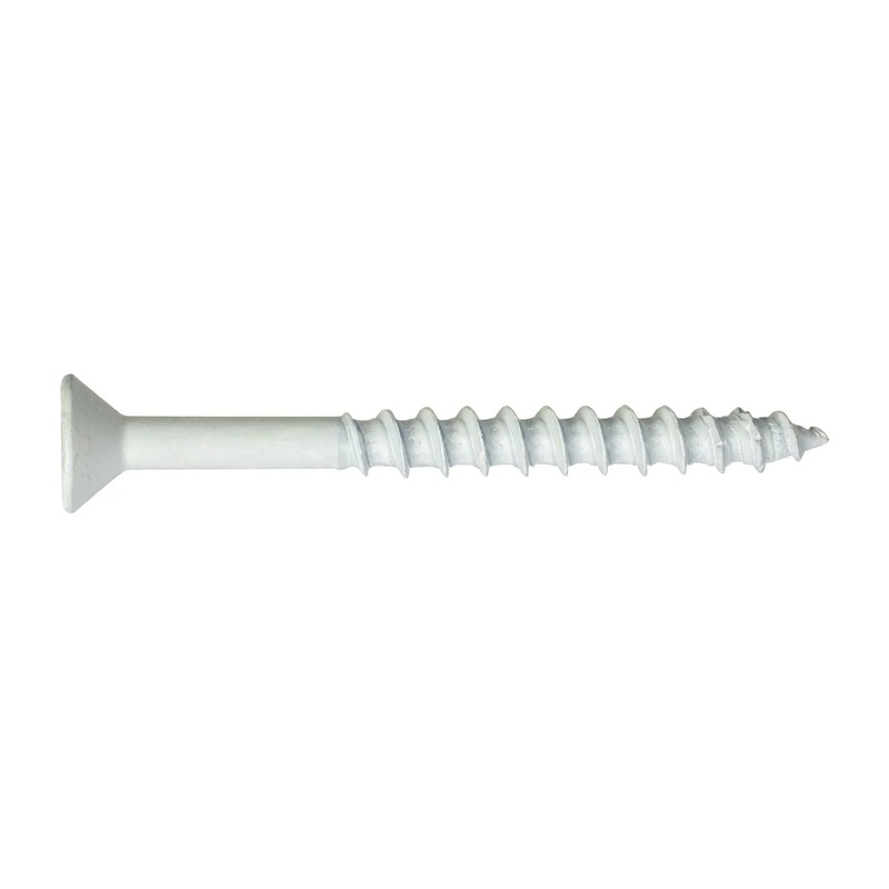 Simpson Strong-Tie TNTW25114TF (1/4 x 1-1/4) Flat-Head Concrete Screw, White (100 Pack)