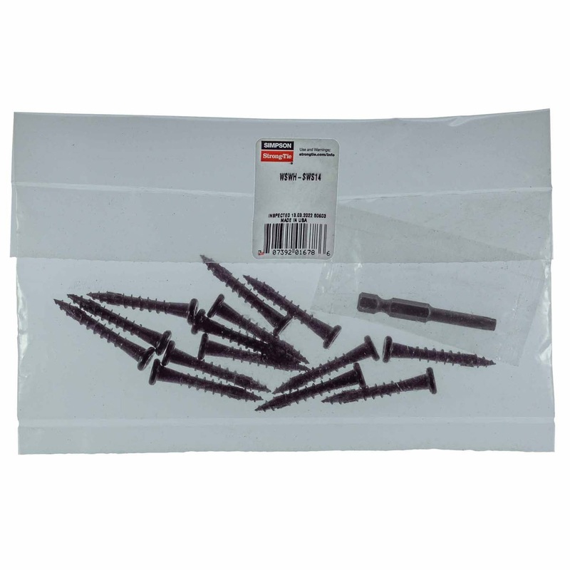 Simpson WSWH-SWS14 Strong-Tie Replacement Screw Pack for Strong-Wall High-Strength Wood Shearwall (14 Pack)