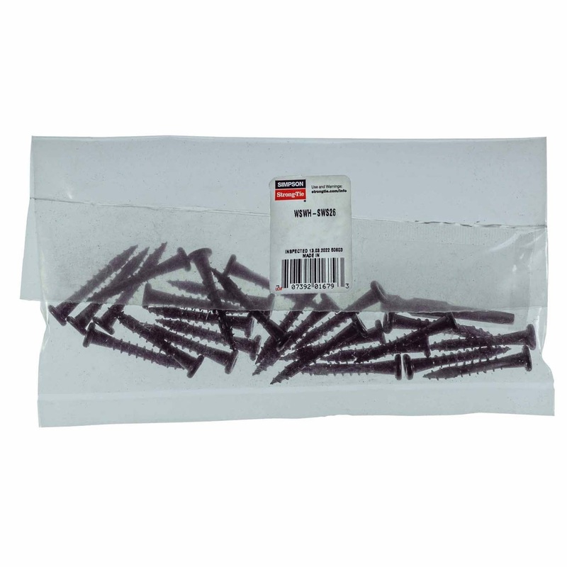 Simpson WSWH-SWS26 Strong-Tie Replacement Screw Pack for Strong-Wall High-Strength Wood Shearwall (26 Pack)