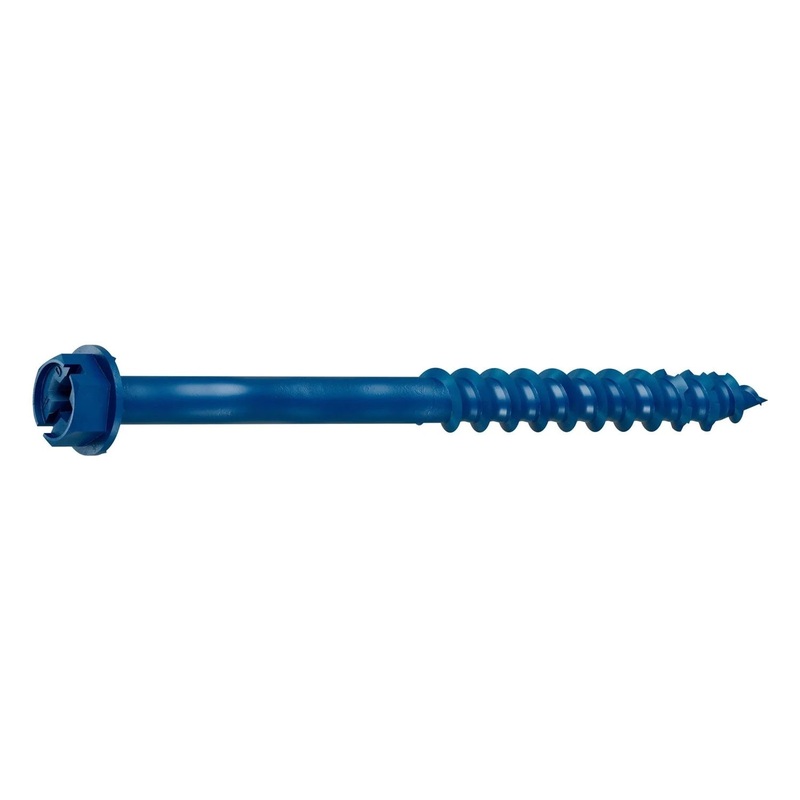 Simpson Strong-Tie TNT25314HC8 (1/4 x 3-1/4) Titen Turbo Hex-Head Concrete and Masonry Screw, Blue (8 Pack)