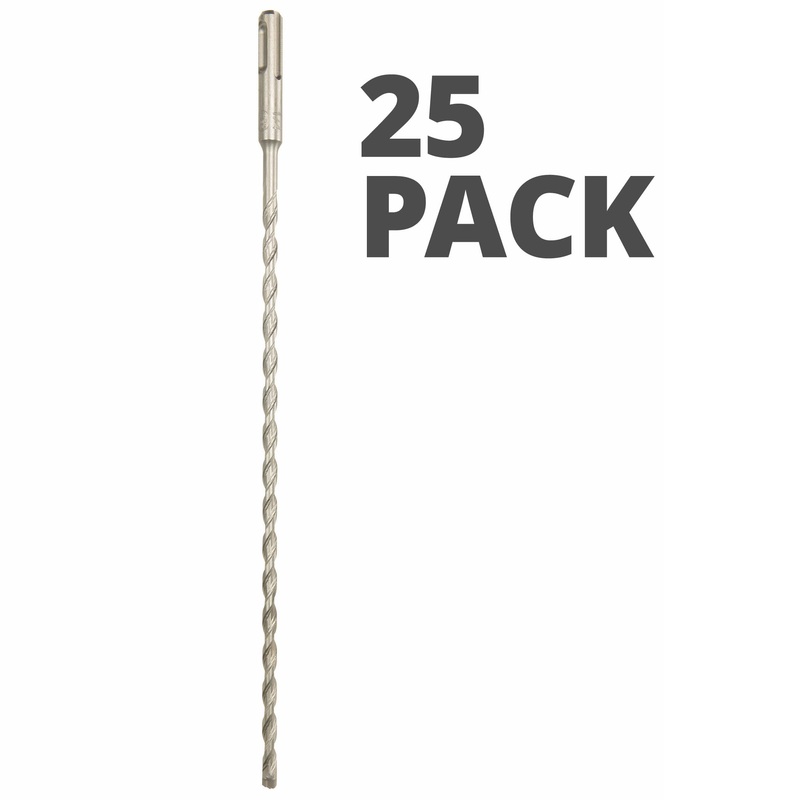 Bosch HCFC2014B25 SDS-Plus Bulldog Xtreme, 3/16 x 10 x 12, 25 Pack, 4 Cutter