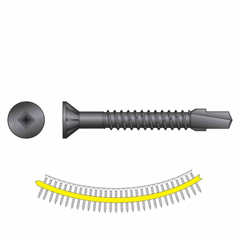 Simpson TBP1245S Quik Drive Quik Drive Wood-to-Steel Collated Screw #12 x 1-3/4 Black Phosphate