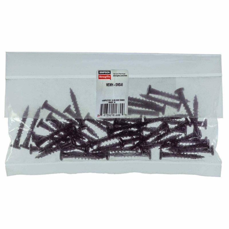 Simpson WSWH-SWS46 Strong-Tie Replacement Screw Pack for Strong-Wall High-Strength Wood Shearwall (46 Pack)