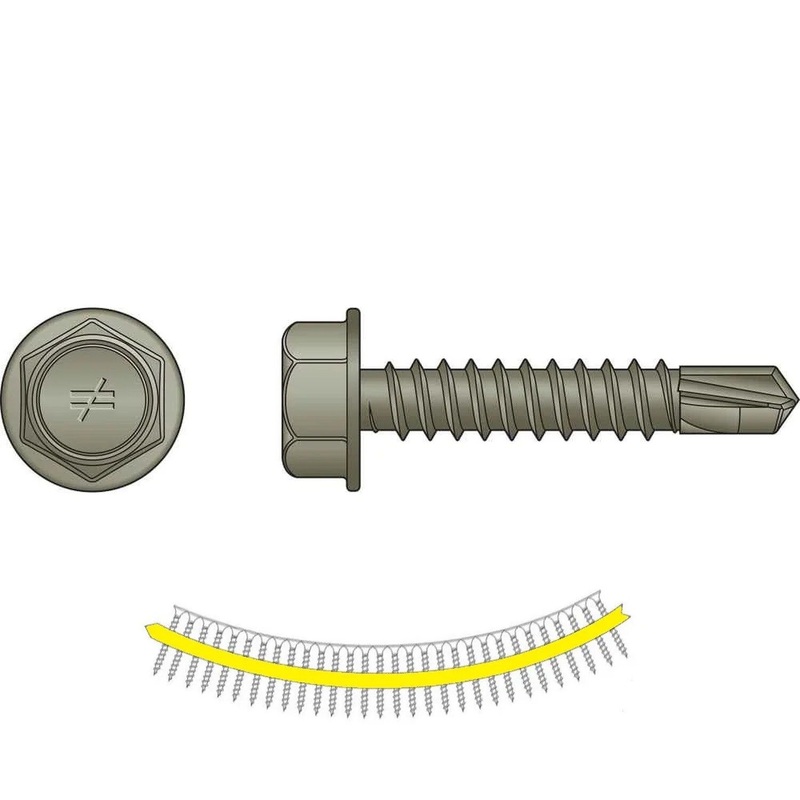 Simpson XQ1S1214 Quik Drive Self-Drilling X Metal Screw with Quik Guard Coating (1500 Pack)