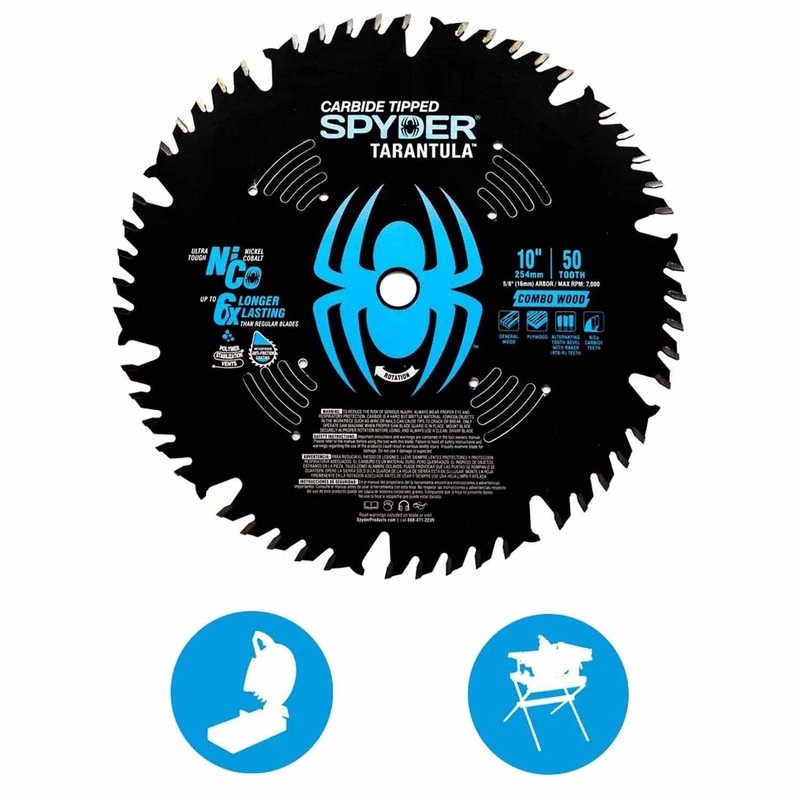 Spyder 13063 10-Inch 50-Tooth Combination Circular Saw Blade