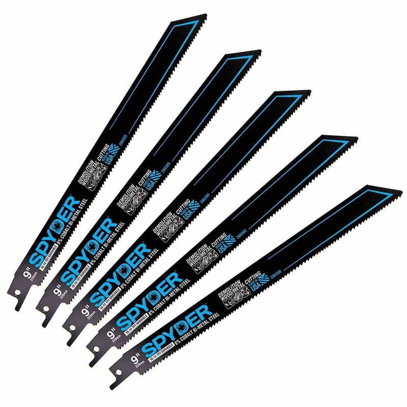Spyder 200305 9-Inch 10/14-TPI Metal Cutting Reciprocating Saw Blades (5-Pack)