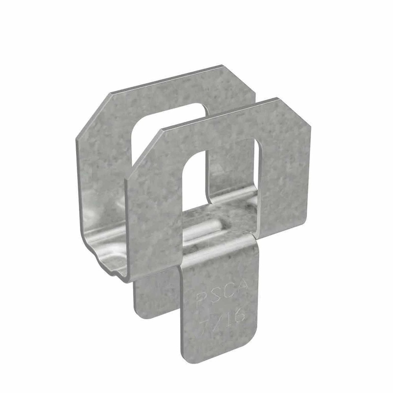 Simpson Strong-Tie PSCL 7/16-R50 (7/16 20-Gauge) Panel Sheathing Clip for Plywood (50 Pack)