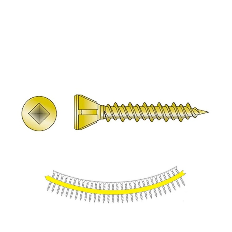 Simpson Strong-Tie MTHZ1S (#7 x 1) Strong-Drive MTH Wood Underlayment Screw Collated Yellow-Zinc (2500 Pack)