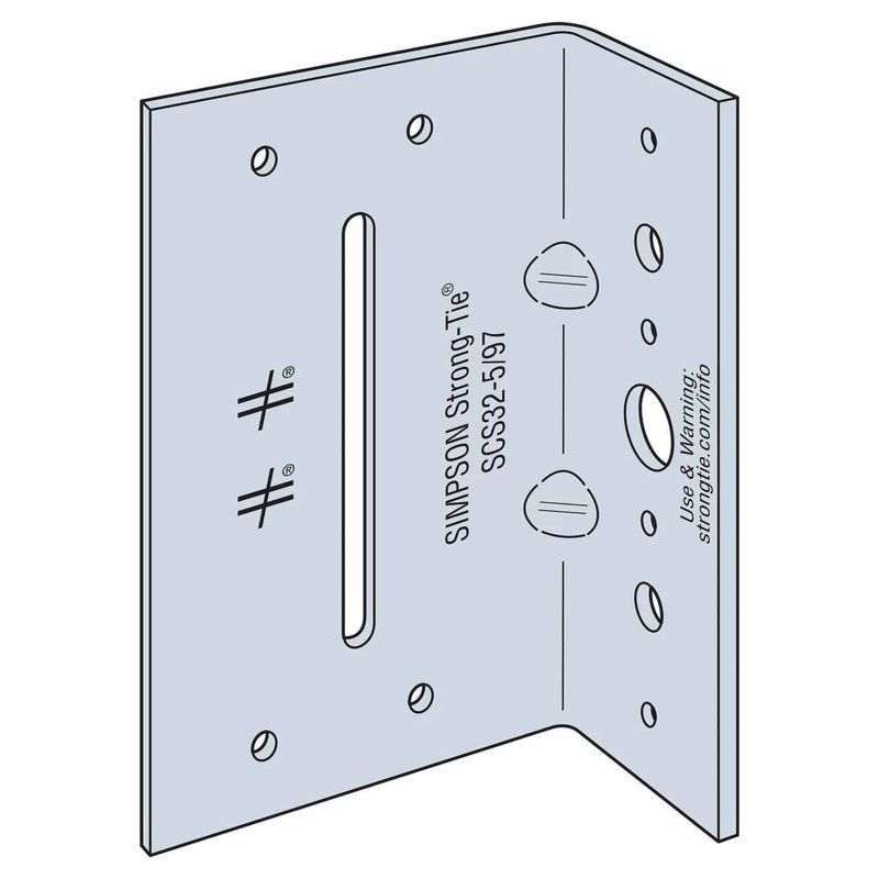 Simpson Strong-Tie SCS32-5/97-KT25 (2 x 3-1/2 x 5 12-Gauge) Seismic Bypass Framing Slide Clip Connector Kit with Screws (25 Pack)
