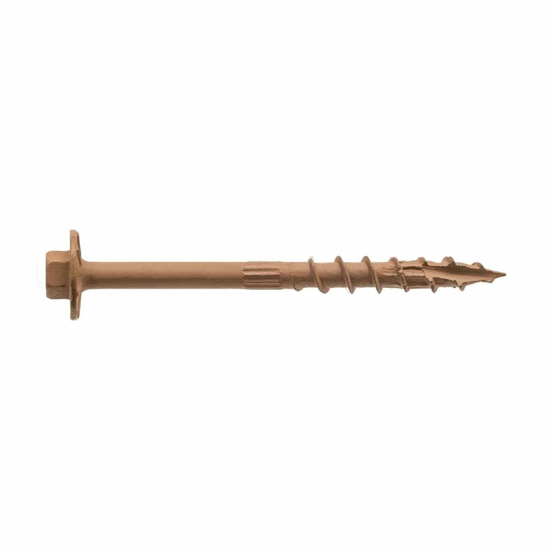 Simpson Strong-Tie SDWH19300DB-R12 (0.195 x 3 5/16 Hex) Timber-Hex Screw with Double-Barrier Coating, Tan (12 Pack)