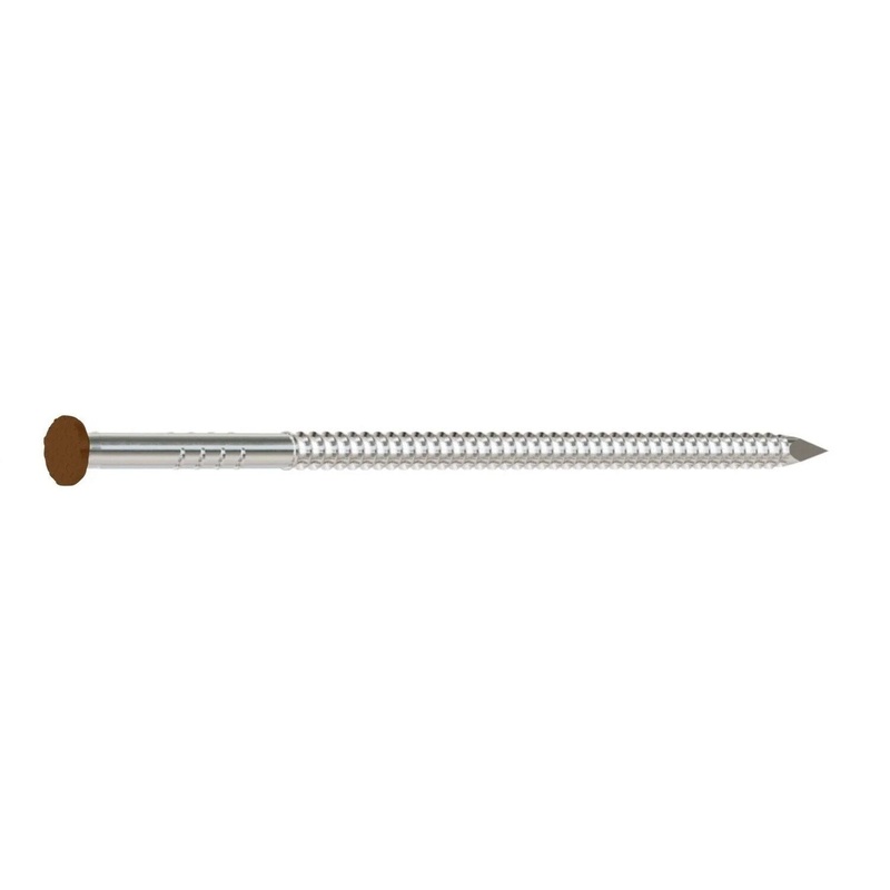 Simpson Strong-Tie S16SNDB5 (3-1/2 x .120) Painted Siding Nail Type 304 Stainless Steel, Dark Brown (5 lb. Tub)